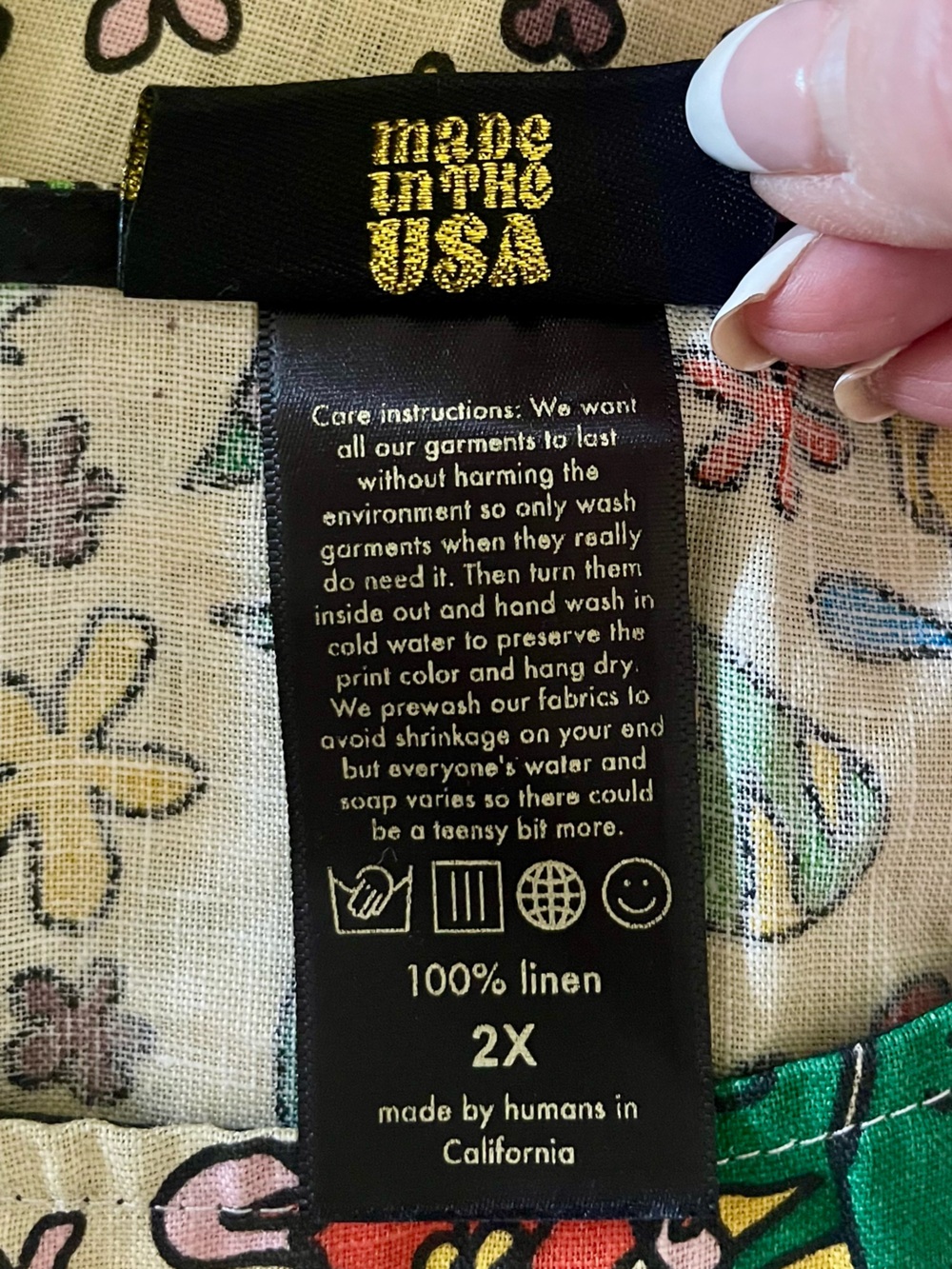 Nooworks 100% Linen “Bug Out" Sleeveless  Size 2X Maxi Dress - Picture 6 of 7